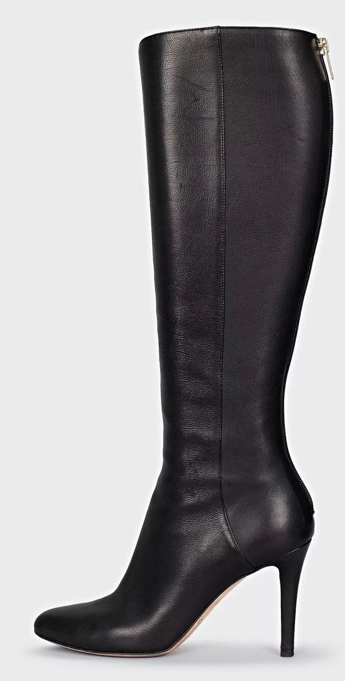 Jimmy Choo Black Leather Stiletto Boots EU 36.5